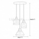 Vintage Style Glass Pendant Lamp Simple 3 Lights Kitchen Island Idea Cafe