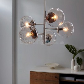 Modern Simple Glass Pendant Lamp Unique 5 Light Glass Ball Lighting Bedroom Office