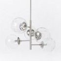 Modern Simple Glass Pendant Lamp Unique 5 Light Glass Ball Lighting Bedroom Office