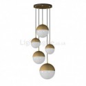 5-Light Glass Cluster Pendant Lamp Round Ball Pendant Light Living Room Dining Room