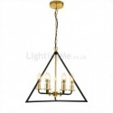 Contemporary Simple Triangle Pendant Lamp Wrought Iron Lighting Bedroom Living Room