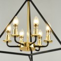 Contemporary Simple Triangle Pendant Lamp Wrought Iron Lighting Bedroom Living Room