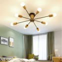 Modern Magic Beans Flush Mount Wood Branch Chandelier Bedroom Living Room