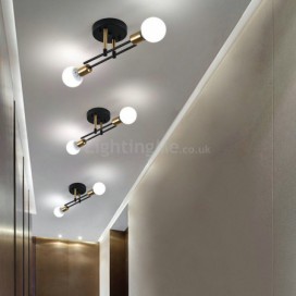 Simple Magic Beans Flush Mount Crossed Ceiling Light Bedroom Living Room