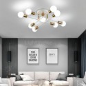 Simple Magic Beans Flush Mount Crossed Ceiling Light Bedroom Living Room