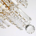 Modern Elegant Crystal Pendant Light Conical Chandelier Living Room Bedroom