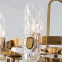 Modern Simple Crystal Pendant Light Wrought Iron Chandelier Living Room Bedroom