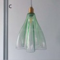 Nordic Petal Pendant Light Coloured Glass Mini Pendant Light Bedroom Restaurant