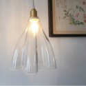 Nordic Petal Pendant Light Coloured Glass Mini Pendant Light Bedroom Restaurant