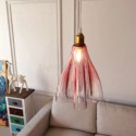 Nordic Petal Pendant Light Coloured Glass Mini Pendant Light Bedroom Restaurant