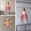 Nordic Petal Pendant Light Coloured Glass Mini Pendant Light Bedroom Restaurant