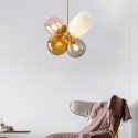 Nordic Unique Pendant Light Coloured Glass Princess Balloon Light Bedroom Children