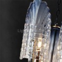 Modern Simple Glass Pendant Light Wrought Iron Chandelier Living Room Bedroom