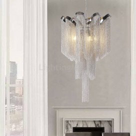 Modern Elegant Tassel Pendant Light Bedroom Living Room