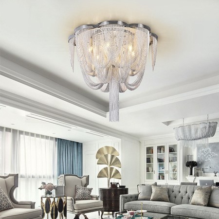 Post Modern Tassel Flush Mount Artistic Lighting Bedroom Living Room