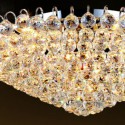 European Style Crystal Flush Mount Round Shape Ceiling Light Bedroom Living Room