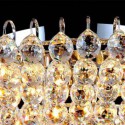 European Style Crystal Flush Mount Round Shape Ceiling Light Bedroom Living Room