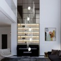 Modern Large Cluster Pendant Light Long Pendant Crystal Chandelier Duplex Staircase