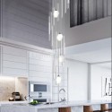 Modern Large Cluster Pendant Light Long Pendant Crystal Chandelier Duplex Staircase