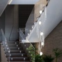 Modern Large Cluster Pendant Light Long Pendant Crystal Chandelier Duplex Staircase