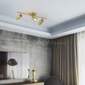 Nordic Brass Flush Mount Ceiling Light Bedroom Living Room