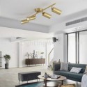 Nordic Brass Flush Mount Ceiling Light Bedroom Living Room