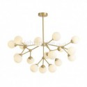 Nordic Brass Pendant Lamp Magic Bean Glass Ball Lamp Study Living Room