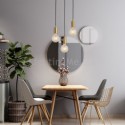 Nordic Brass 3 Pendant Cluster Light for Kitchen Island Creative Minimalist Light Fixture