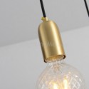 Nordic Brass 3 Pendant Cluster Light for Kitchen Island Creative Minimalist Light Fixture