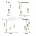 Glass Cluster Pendant Light Brass Pendant Light Creative Minimalist Light Fixture Bedroom Living Room