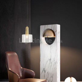 Nordic Brass Pendant Light Glass Lamp Shade Bedroom Office