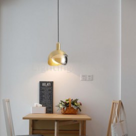 Nordic Brass Pendant Light Opening Brass Mini Light Fixture Living Room Office