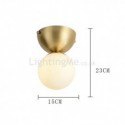 Nordic Brass Mini Flush Mount Ceiling Light Foyer Hallway Lighting Aisle