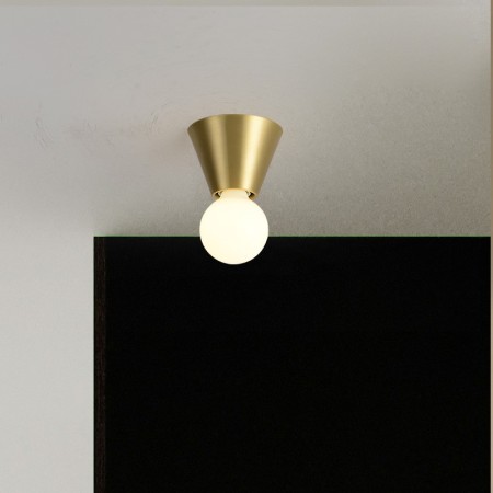 Nordic Brass Mini Flush Mount Ceiling Light Living Room Aisle