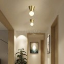 Nordic Brass Mini Flush Mount Ceiling Light Living Room Aisle