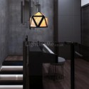 Modern Diamond Shaped Pendant Light 3D Translucent Design Restaurant Living Room Light Fixture