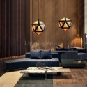 Geometric Pendant Light Diamond Shaped 3D Translucent Design