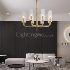 Nordic Brass Pendant Light Glass Lampshade Light Fixture Living Room Bedroom