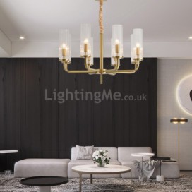 Nordic Brass Pendant Light Glass Lampshade Light Fixture Living Room Bedroom