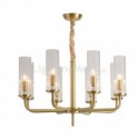 Nordic Brass Pendant Light Glass Lampshade Light Fixture Living Room Bedroom