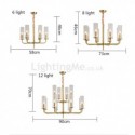 Nordic Brass Pendant Light Glass Lampshade Light Fixture Living Room Bedroom