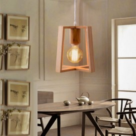 Wooden Modern/ Contemporary 1 Light Pendant Light