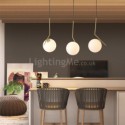 Glass Ball 3 Pendant Cluster Light Fixture for Kitchen Island Bedroom Living Room