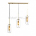 Nordic Clear Glass Pendant Light Unique Inner Brass Hollow out Pendant Light Bedroom Living Room