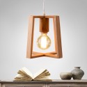 Wooden Modern/ Contemporary 1 Light Pendant Light