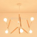 Nordic Wood Spider Pendant Light Foldable Leg Living Room Dining Room Light