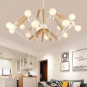 Nordic Wood Spider Pendant Light Foldable Leg Living Room Dining Room Light