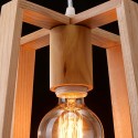 Wooden Modern/ Contemporary 1 Light Pendant Light