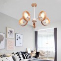 Nordic Unique Wood Pendant Light Living Room Bedroom