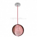 Modern Rose Gold Pendant Light Half Round Glass Lamp Shade Decorative Light Office Cafe
